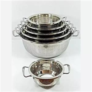آبکش استیل دسته دار  شش پارچه آبکش صافی با کارتن مرتب580