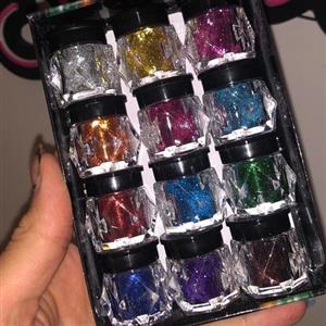 سایه گلیتر پودری 12رنگ