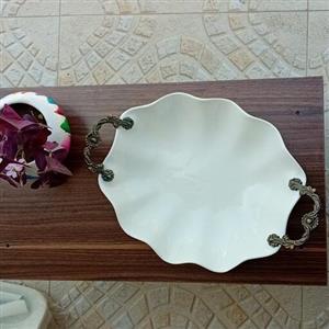 کاسه  لب  نقره ای پیوتردار  سولو اصل بسیارشیک