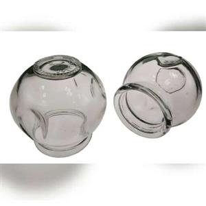 لیوان بادکش فالزیک مدل شیشه ای  طرح گرم لغزان کد 5مجموعه دو عددی