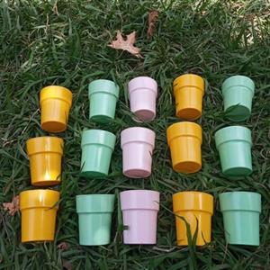 لیوان ملامین رنگی مارک یزد گل دارای استاندارد مواد درجه یک تعداد یک عددی سایز ارتفاع 8.5