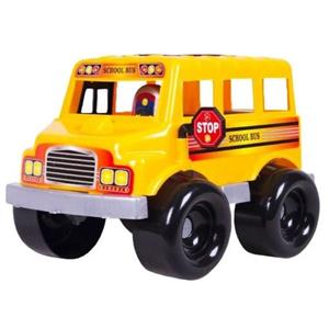 ماشین اسباب بازی اتوبوس مدرسه مدل زرین تویز رنگ زرد وزن 800 گرم 