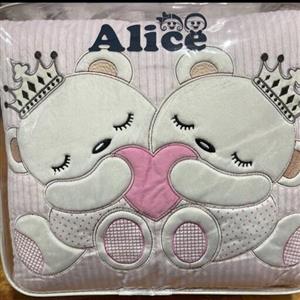 سرویس خواب مخمل آلیس مدل خرس تاجدار نوزادی