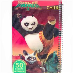 دفتر 50 برگ چیترا Chitra کد 40011 چند رنگ