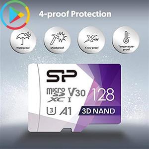 کارت حافظه MicroSD سیلیکون پاور V30 Superior Pro MicroSDXC UHS- I Card U3 A1 ظرف