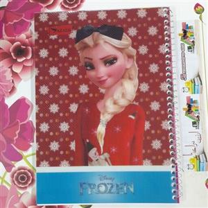 دفتر 50 برگ  نقاشی سیمی طلقی فانتزی با کاغذ 70 گرم طرح فروزن