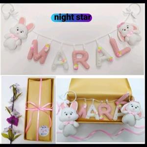 ریسه نمدی بسیار زیبا و شیک طرح اسم کودک