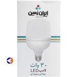 لامپ 30 وات LED مهتابی استاندارد ایران زمین