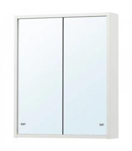 کابینت روشویی آینه دار ایکیا مدل NYSJON اندازه 60×50 سانتیمتر درب کشویی رنگ سفید