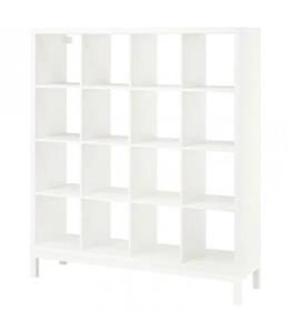 قفسه 4 در 4 ایکیا مدل KALLAX بهمراه پایه ابعاد 164×147 سانتیمتر رنگ سفید