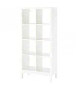 کتابخانه 2 در 4 پایه دار ایکیا مدل KALLAX ابعاد 164×77 سانتیمتر رنگ بدنه سفید براق پایه سفید