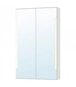 کابینت روشویی دو درب آینه دار ایکیا مدل STORJORM ابعاد 96×14×60 سانتیمتر رنگ سفید بهمراه  روشنایی LED 