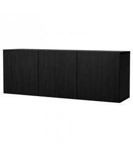 میز کنسول دیواری 3 درب ایکیا مدل BESTA با درب Lappviken عرض 180 سانتیمتر رنگ قهوه ای تیره