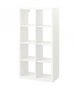 کتابخانه هشت خانه ایکیا مدل KALLAX رنگ سفید اندازه 147×77 سانتیمتر