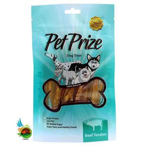 تشویقی زردپی پت پرایز مخصوص سگ Pet prize beef tendon وزن ۵۰ گرم