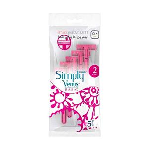 خود تراش ژیلت مدل simply venus بسته 5 عددی