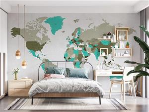 پوستر دیواری نقشه جهان W10189900