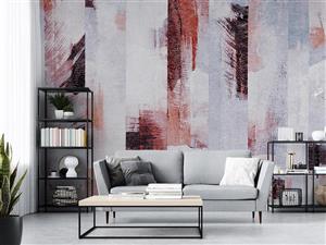 کاغذ دیواری راه راه مدرن هنری W10179500