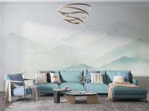 کاغذ دیواری منظره کوهستان محو W10191700