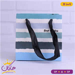 ساک دستی راه راه آبی | کد D1009