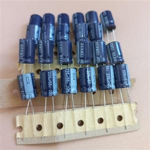 خازن 220 میکروفاراد 50 ولت ، الکترولیت - 5 عدد