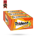 آدامس تریدنت trident مدل میوه های گرمسیری tropical twist بسته 12 عددی