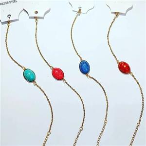 دستبند با طرح سنگ (با جعبه جواهر)(گردنبند ست این دستبندها در پیج میتونید ببینید) (با خرید دو محصول،5 درصد تخفیف بگیر)