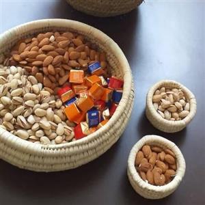 کاسه حصیری جای آجیل در دو سایز بزرگ و کوچک