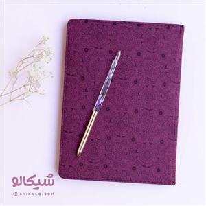 دفتر نقطه ای بنفش کش دار
