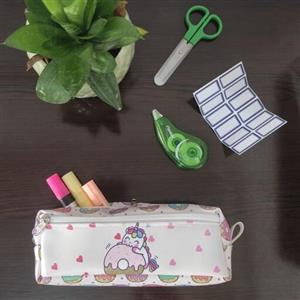 جامدادی چرم مصنوعی دو زیپ طرح های کیوت