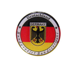 برچسب گرد مناسب خودرو طرح پرچم آلمان کد 2218 
