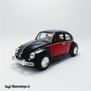 ماشین فلزی فولکس بیتل 1967 مشکی قرمز کینسمارت
