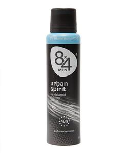 اسپری ضد تعریق مردانه هشت در چهار مدل Urban Spirit حجم 150 میلی لیتر 8x4 Urban Spirit Spray For Men 150ml