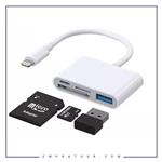 مبدل لایتنینگ چهار پورت جویروم Joyroom S-H142 Lightning To Usb Otg Card Reader