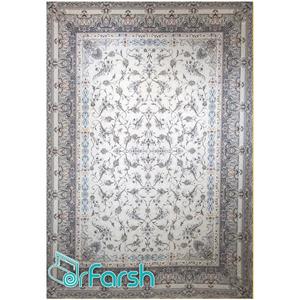 فرش 1500 شانه قیطران طرح شهرزاد رنگ کرم