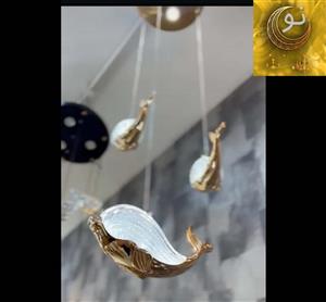 لوستر جدید، لوکس و فوق مدرن آویزی سه شعله ماهی کد MAH_F_125