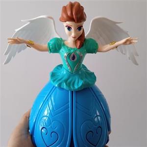 عروسک موزیکال رقاص اصلی رقص نور دار جعبه ای عروسک آنا موزیکال عروسک السا سنسور دار