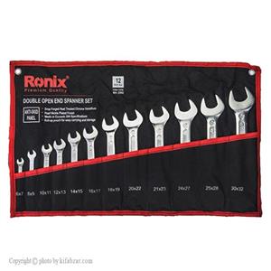 مجموعه 12تایی آچار تخت رونیکس مدل RH-2202 Ronix RH-2202 12Pcs Double Open Ended Wrench Set