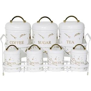 ست پاسماوری 8پارچه طرح ماربل درب فلزی برند بی وی کی