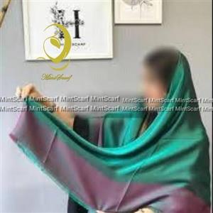 روسری بامبو درجه 1sinem  ریشه سوزنی دورو رنگ سبز سرخابی