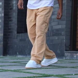 شلوار کارگو بگ مردانه 6 جیب نخودی باتیس بوتیک