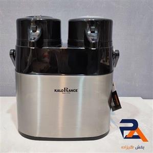 فلاسک دو قلو کلورانس 2لیتری فلاسک پمپی (فشاری) فلاکس بدنه استیل ضد زنگ