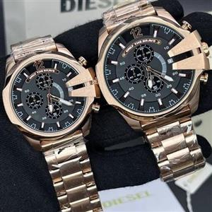 ساعت دیزل شاخدار مردانه - زنانه موتور ژاپن کیفیت عالی بند استیل اصلی چهار موتور فعال