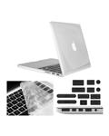 OEM ENKAY for Macbook Pro Retina 15.4 inch (US Version) / A1398 Hat-Prince 3 in 1 Crystal Hard Shell Plastic Protective Case with Keyboard Guard  Port Dust Plug(White)