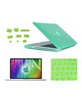 OEM ENKAY for MacBook Pro 13.3 inch (US Version) / A1278 4 in 1 Crystal Hard Shell Plastic Protective Case with Screen Protector  Keyboard Guard  Anti-dust Plugs(Green)