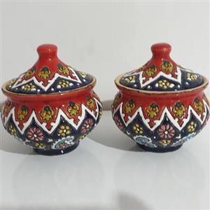 قندان  مینیمال سفالی مینا کاری