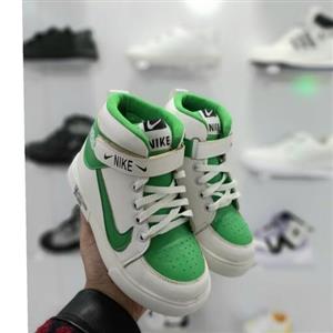 کفش کودک ساقدار اسپرت مدل نایک سفید سبز