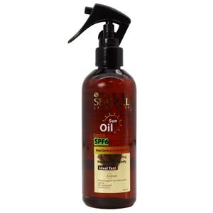روغن برنزه کننده و ویتامینه اس پی اف 6 حاوی عصاره هویج و روغن نارگیل 250 میل سی گل