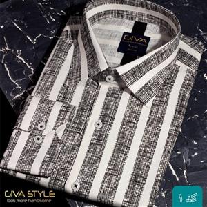 پیراهن لینن ضد چروک آستین بلند مردانه پارچه ترک بدون جیب یقه کراواتی در چهار رنگ زیبا 