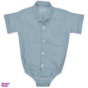 بادی آستین کوتاه نوزادی آنالی مدل راه راه کد 1